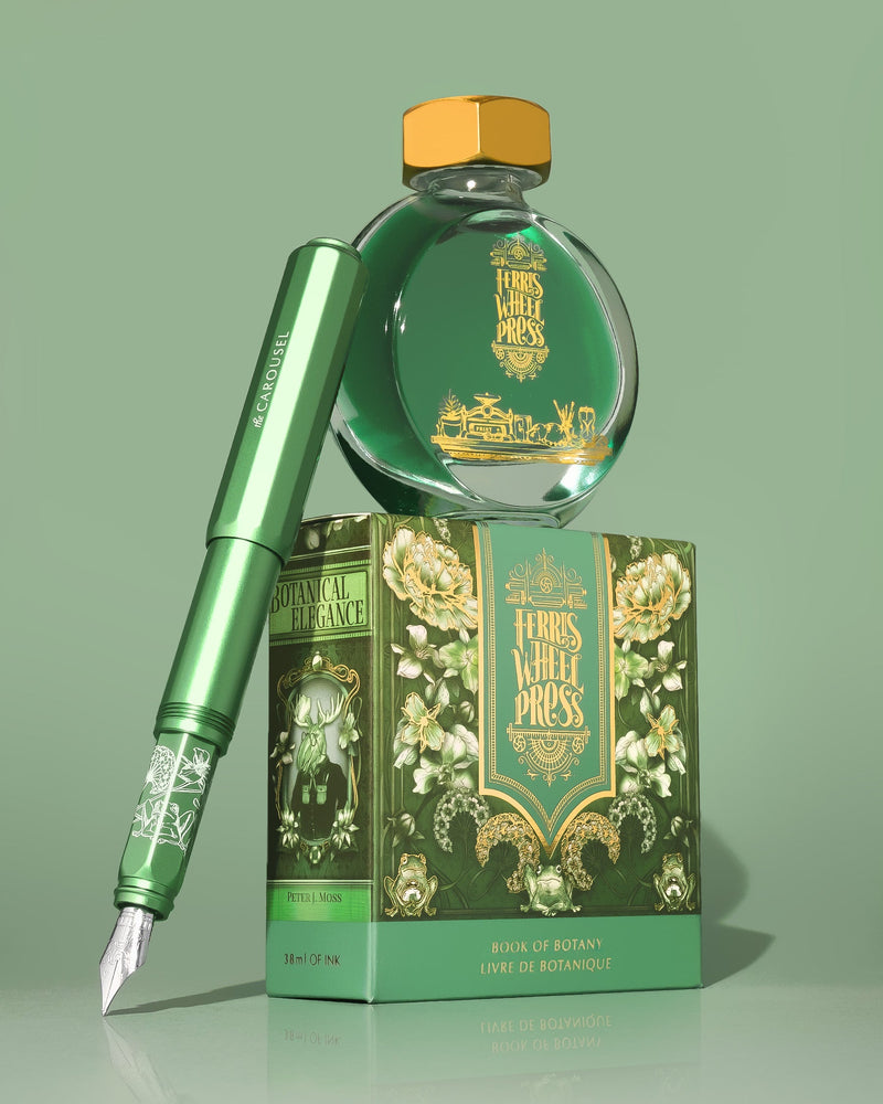 Aluminum Carousel Fountain Pen - Book of Botany