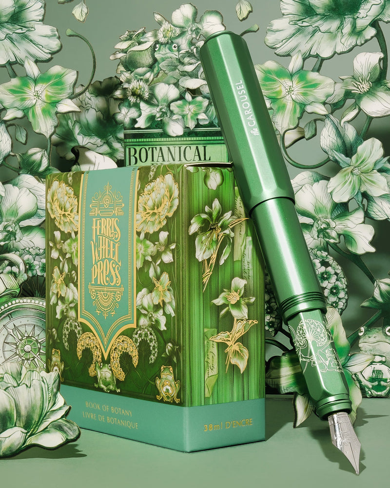 Aluminum Carousel Fountain Pen - Book of Botany