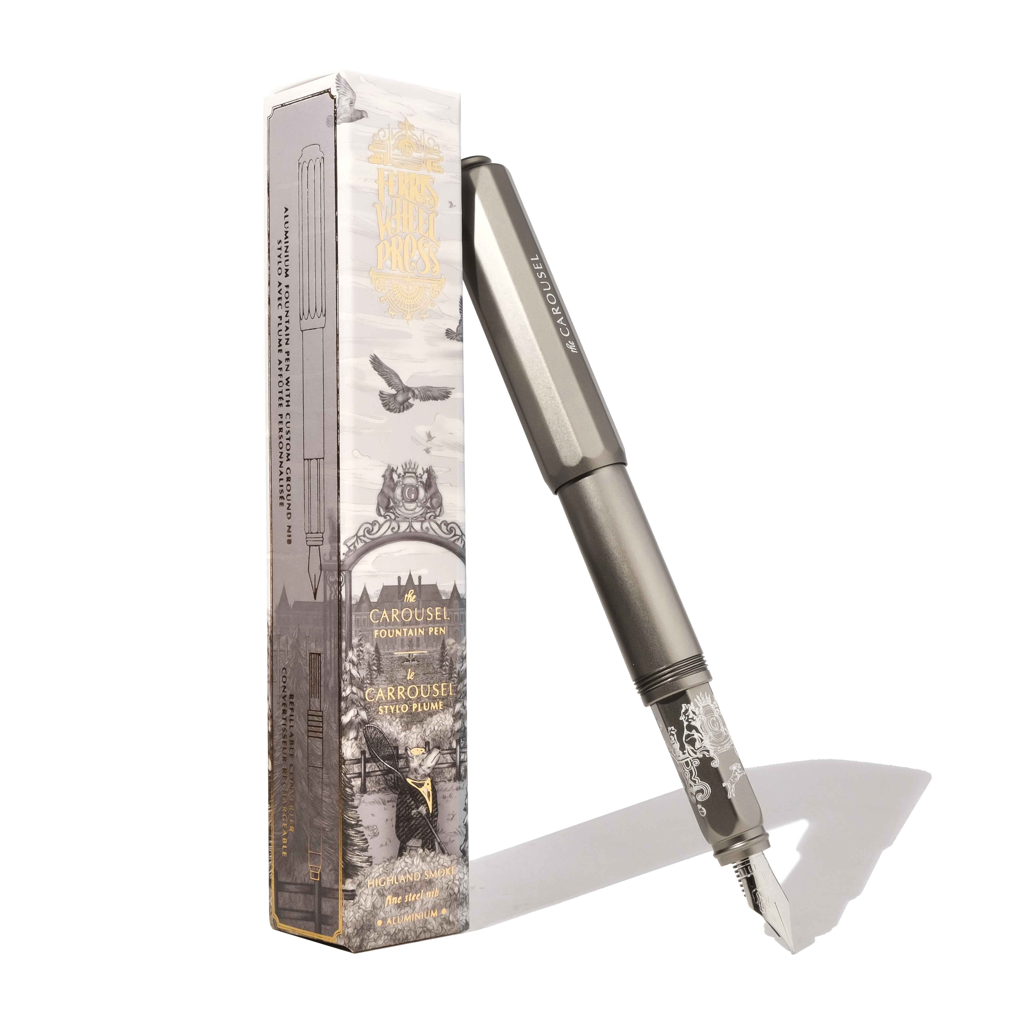Aluminum Carousel Fountain Pen - Highland Smoke — Ferris Wheel Press