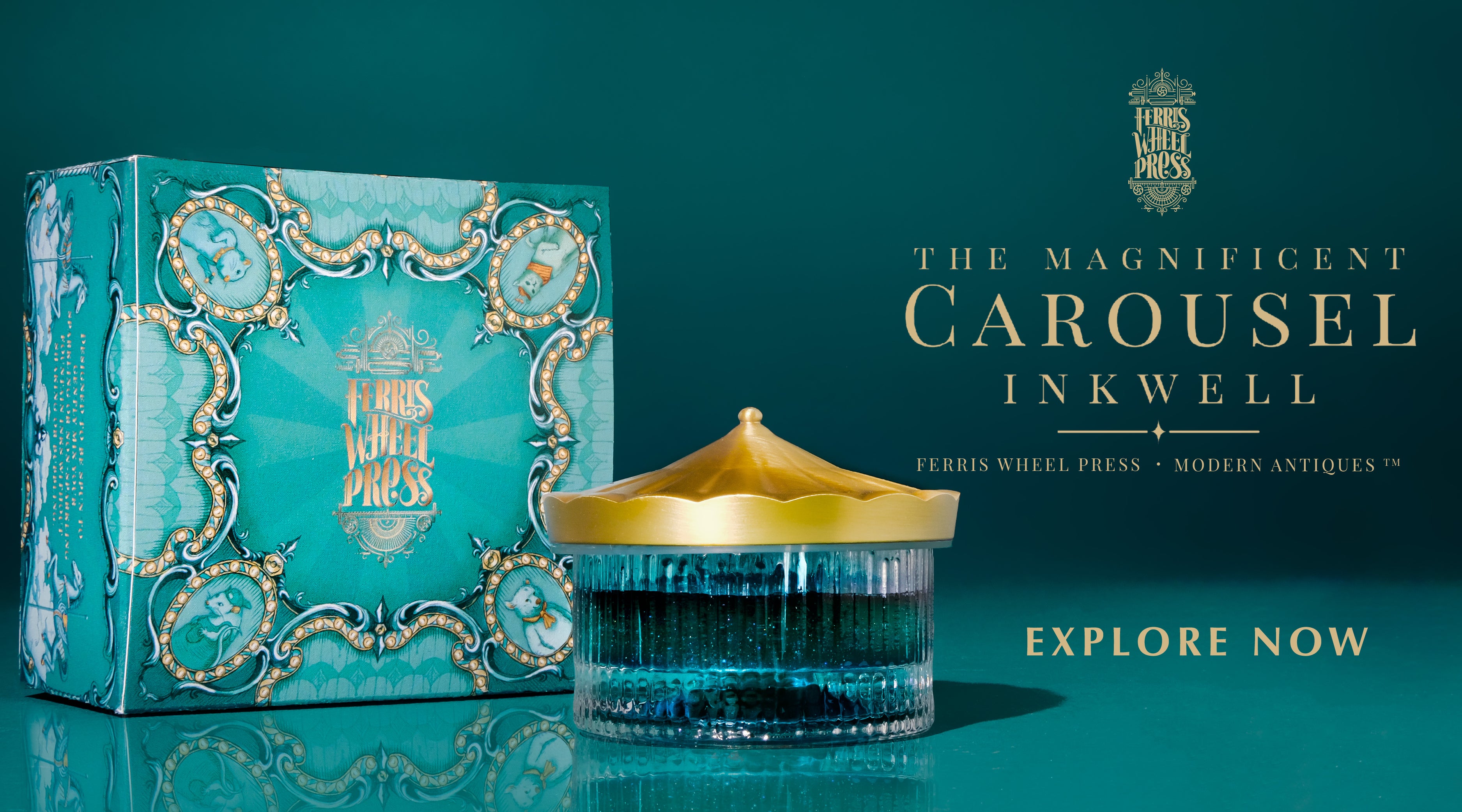 The Carousel Inkwell - Modern Antiques
