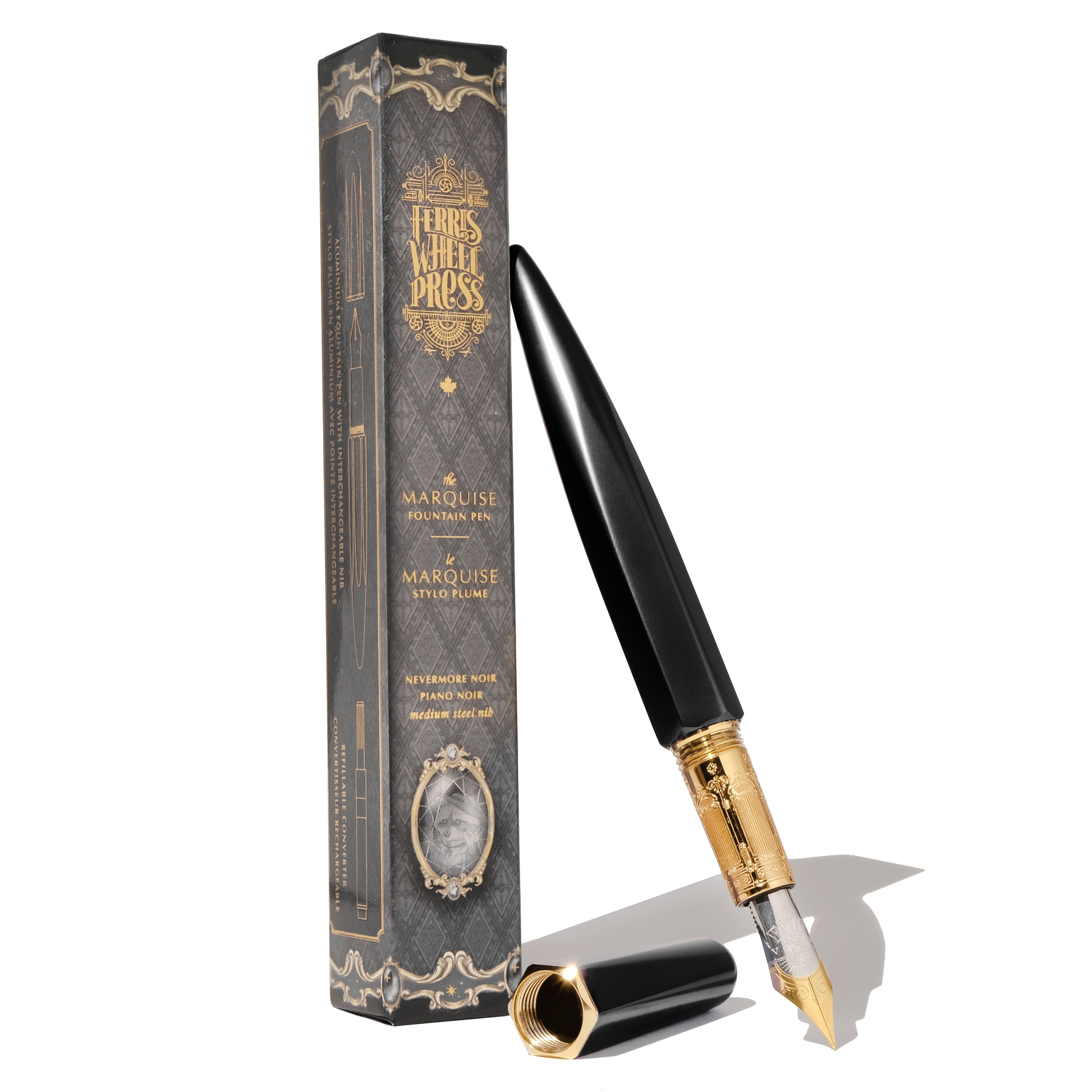 The Marquise Fountain Pen - Nevermore Noir