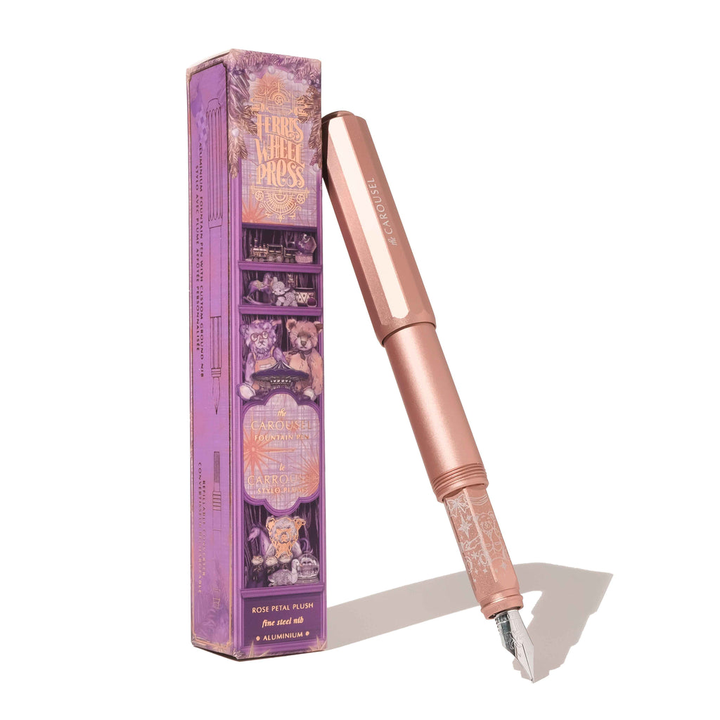 Aluminum Carousel Fountain Pen - Rose Petal Plush — Ferris Wheel Press