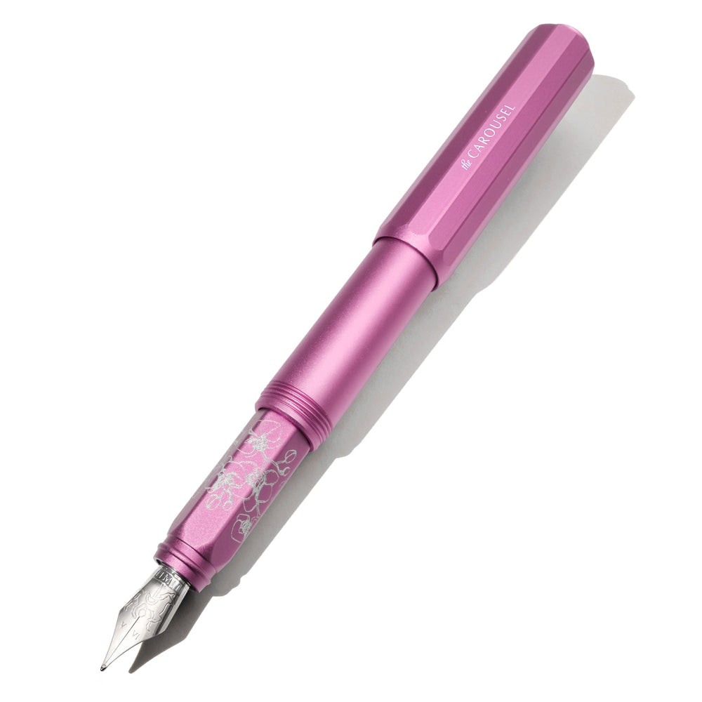Fête Chinoise | Aluminum Carousel Fountain Pen - Serpentine Blooms