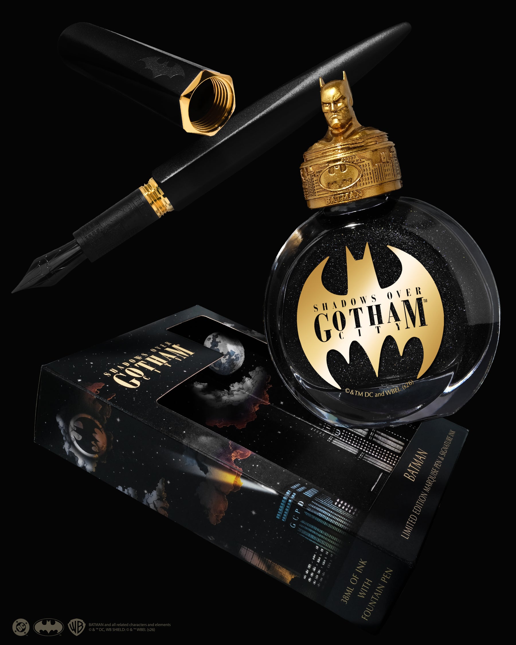 Warner Bros. | Shadows over Gotham City | Marquise Pen & Ink Set | Batman