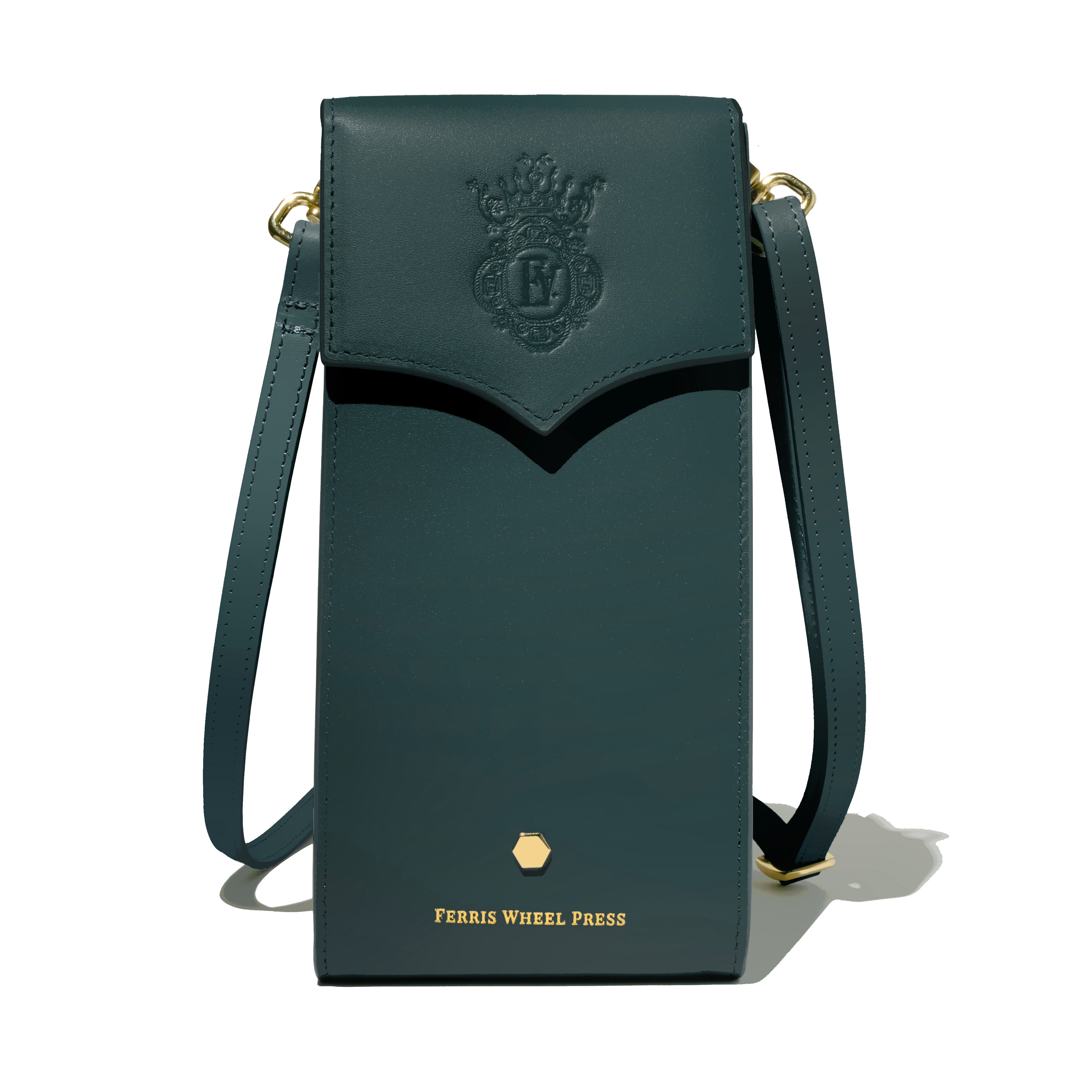 Leather Stationery Collection - The Pendant Purse / Deep Teal