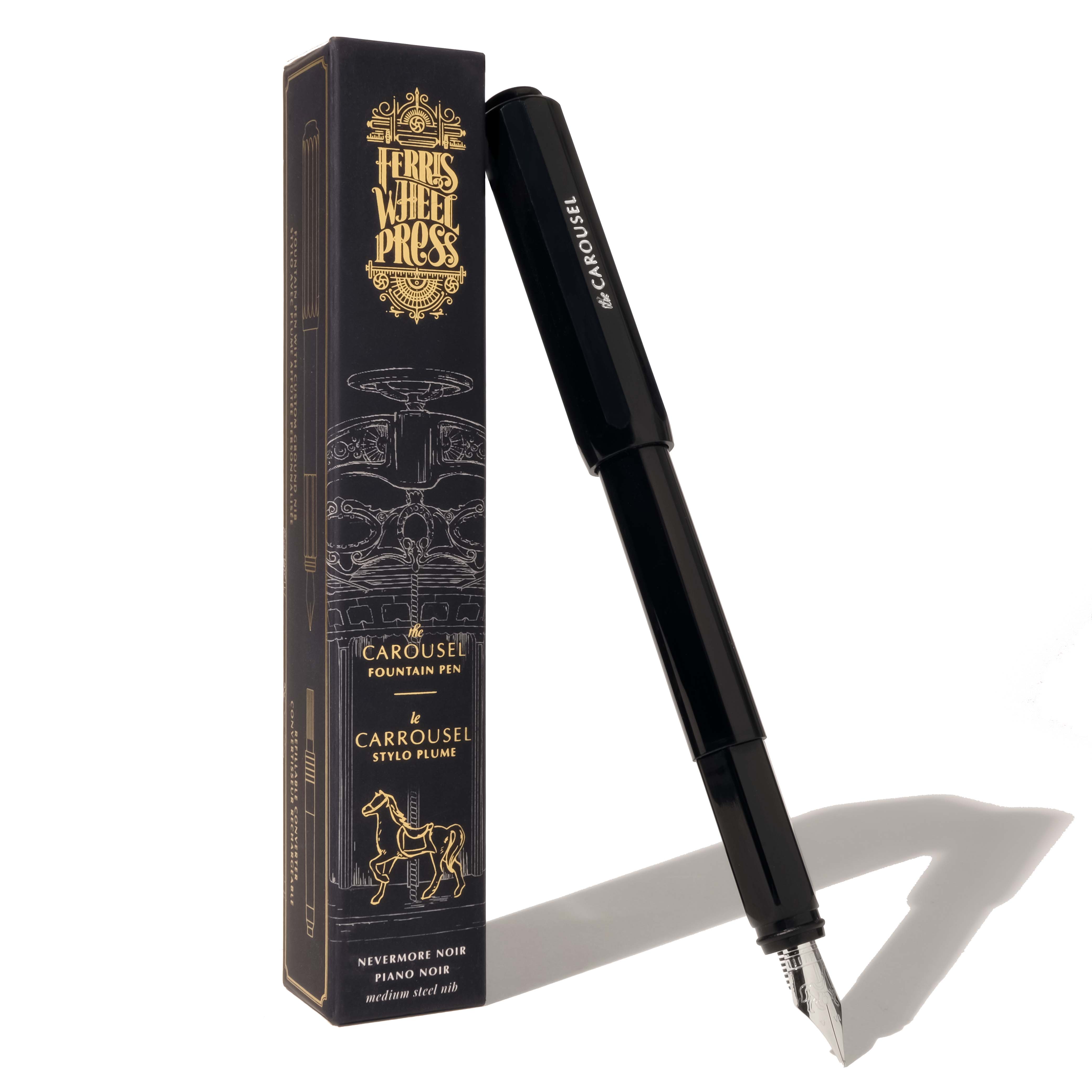 Limited Black Edition - The Carousel Fountain Pen - Nevermore Noir